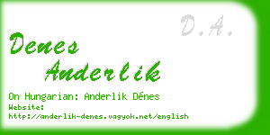 denes anderlik business card